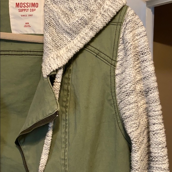 Green utility jacket/sweatshirt hoodie - Picture 4 of 5